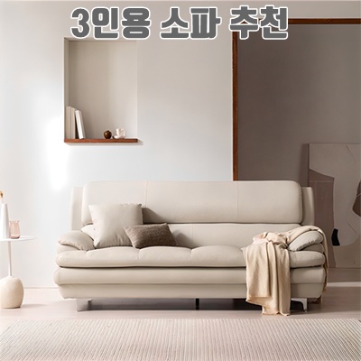 1.삼익가구 에클레르 프리미엄 3인용 가죽 소파 + 쿠션 방문설치_이미지(imge)입니다.