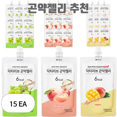 1.닥터리브 곤약젤리 스위트 머스켓 10p + 피치 10p + 애플망고 10p 세트, 150g, 15세트_이미지(imge)입니다.