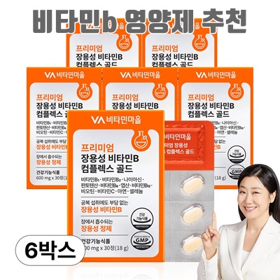 1.비타민마을 프리미엄 장용성 비타민B 컴플렉스 골드, 6개, 30정_이미지(imge)입니다.