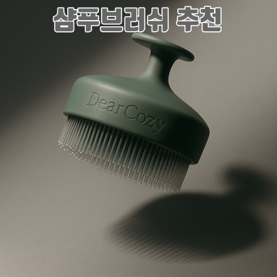 1.디어코지 프리미엄 딥클렌징 두피 밀착 샴푸 브러쉬, 1개, 애쉬민트_이미지(imge)입니다.